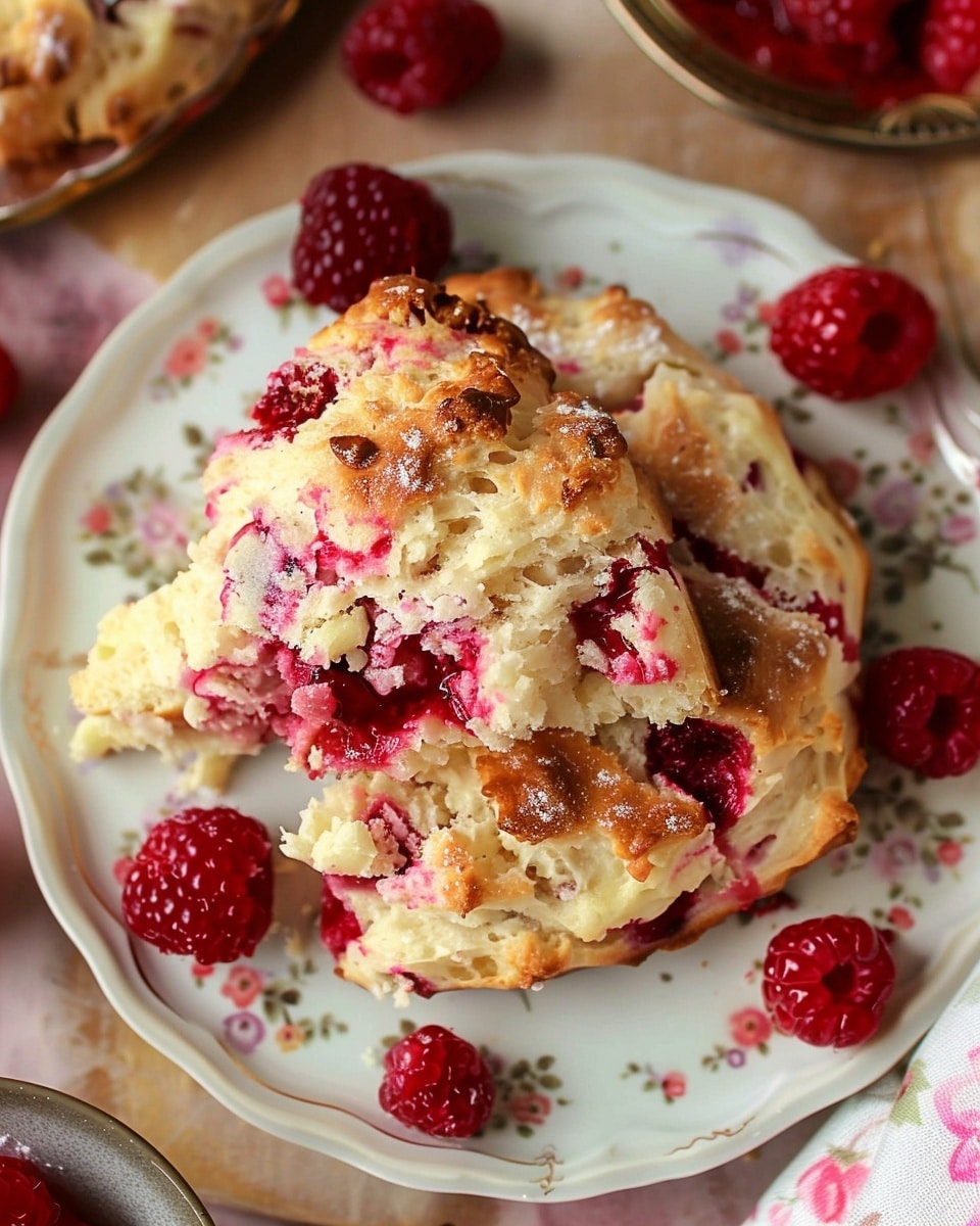 Raspberry Cottage Cheese Scones