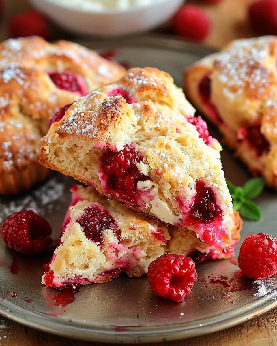 Raspberry Cottage Cheese Scones