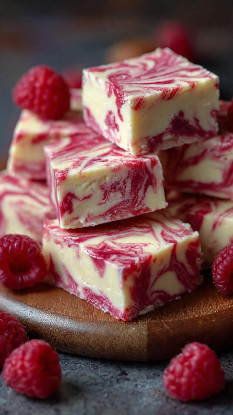 Raspberry Swirl Fudge