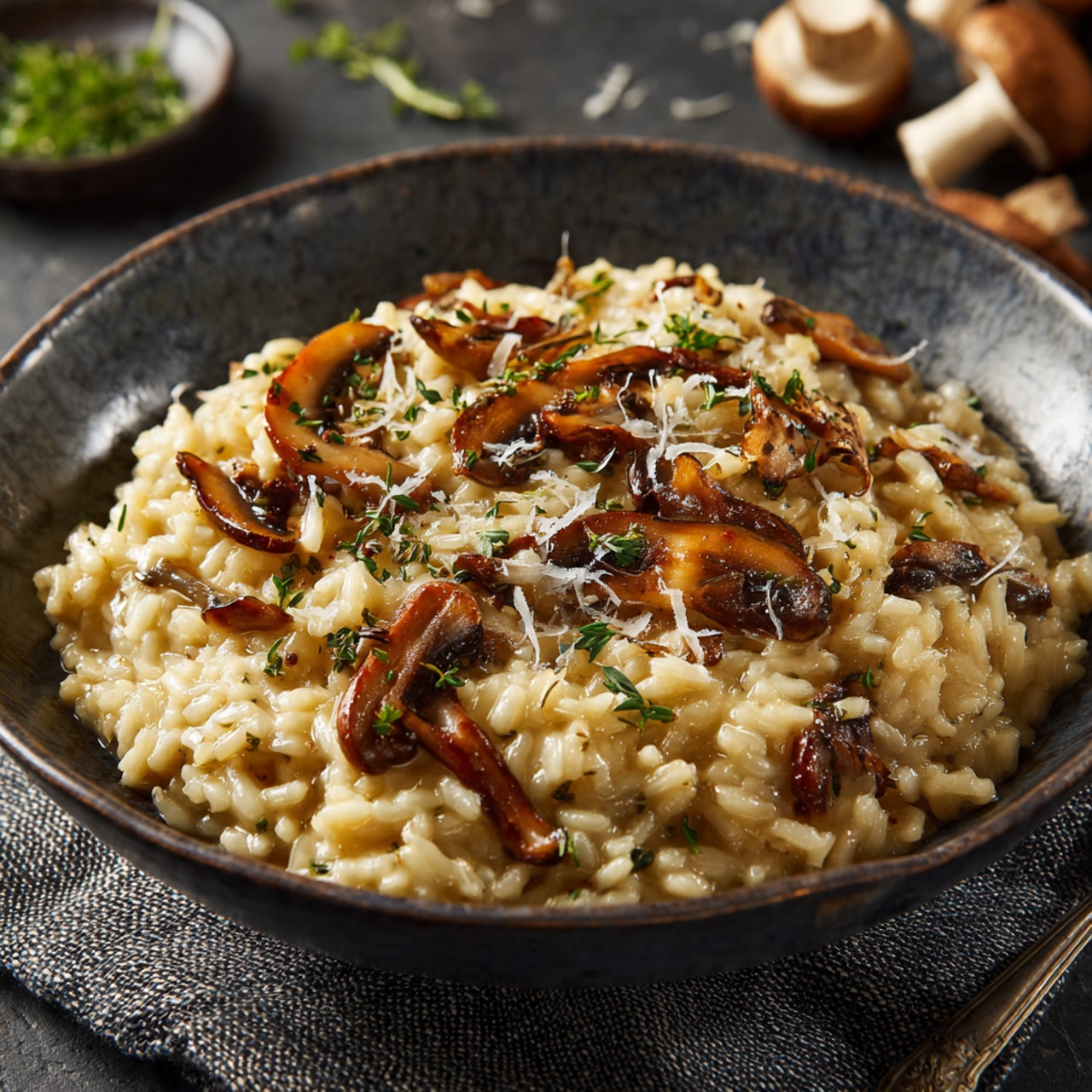 Risotto ai Funghi (Italian Mushroom Risotto)