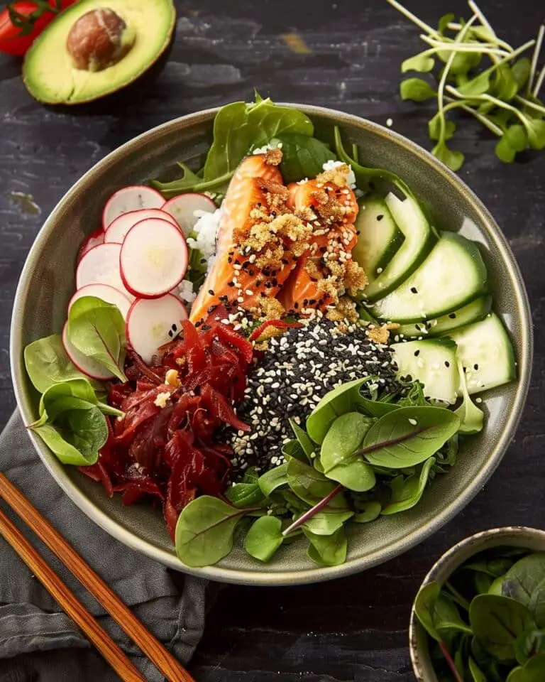 Spicy Ginger Sesame Crusted Salmon Bowls