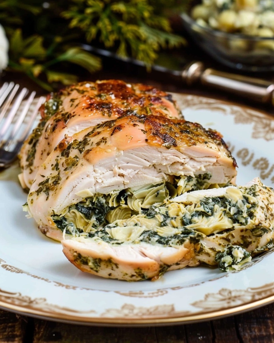 Spinach Artichoke Stuffed Chicken Breasts