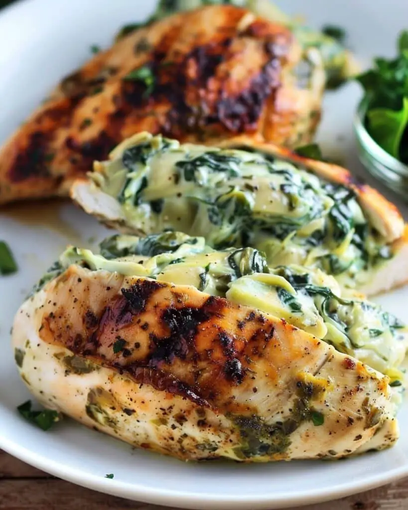 Spinach Artichoke Stuffed Chicken Breasts