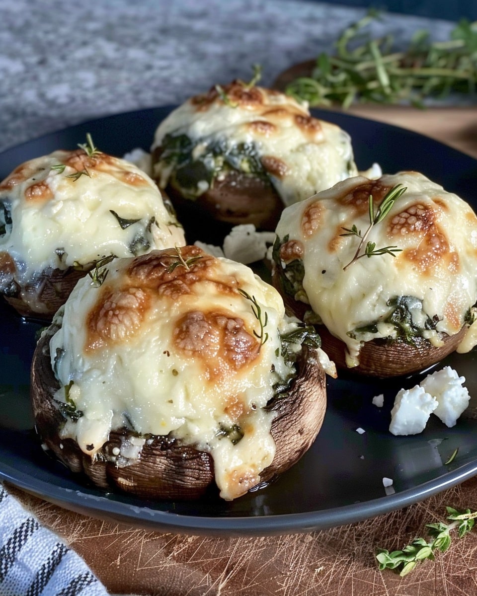 Spinach and Feta Stuffed Mushrooms