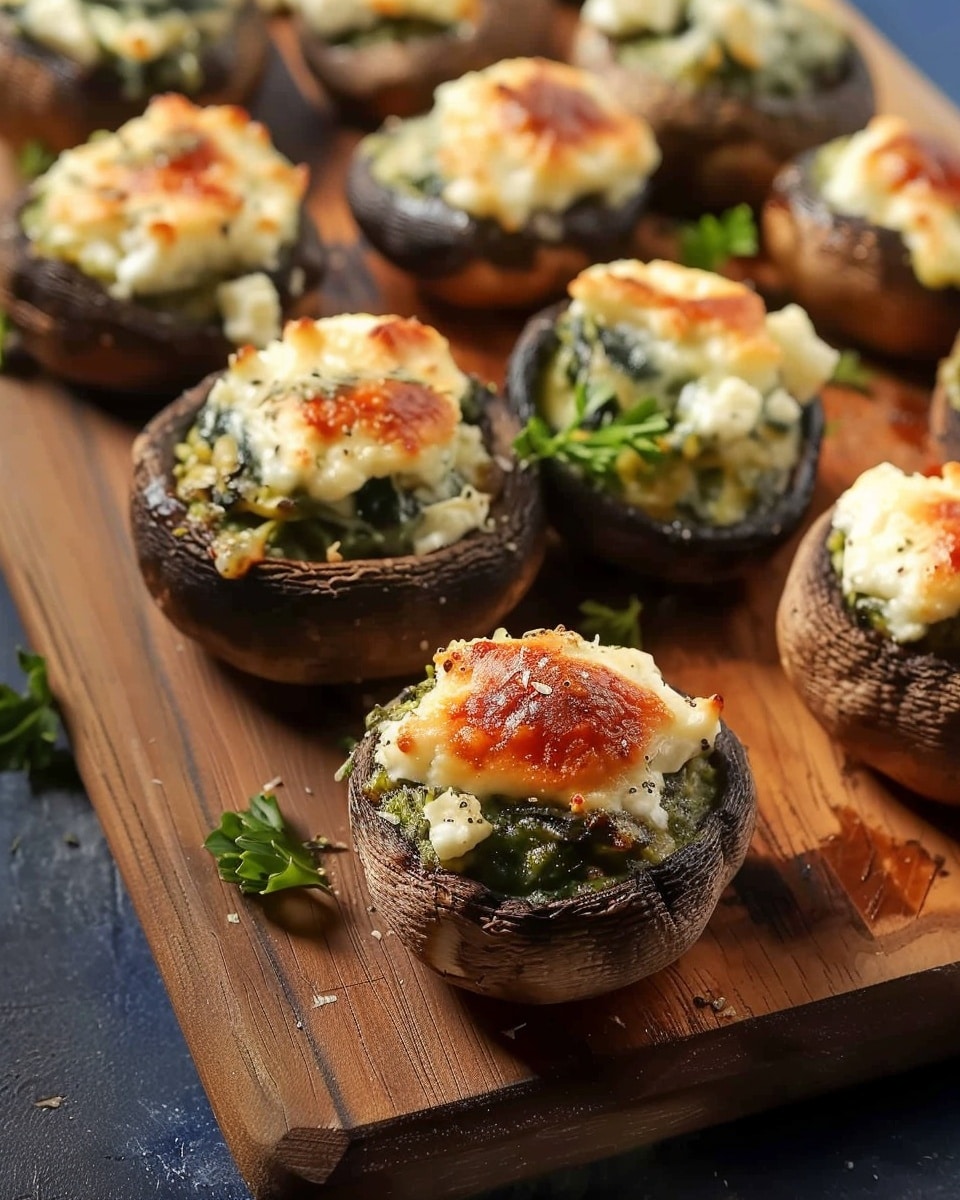 Spinach and Feta Stuffed Mushrooms