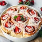 Strawberry Cheesecake Cinnamon Rolls