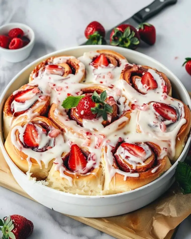 Strawberry Cheesecake Cinnamon Rolls