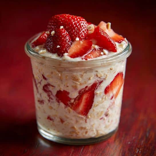 Strawberry Cheesecake Overnight Oats