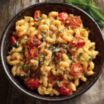 Baked Feta Pasta with Spinach and Shrimp