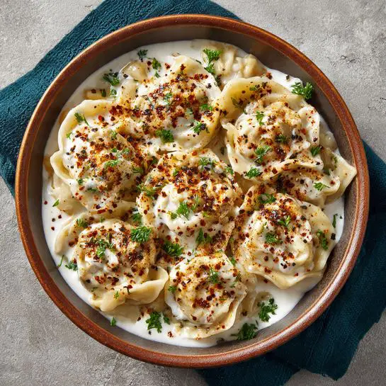 Turkish-Style Manti Pasta with Yogurt Sauce
