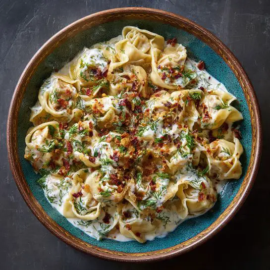 Turkish-Style Manti Pasta with Yogurt Sauce