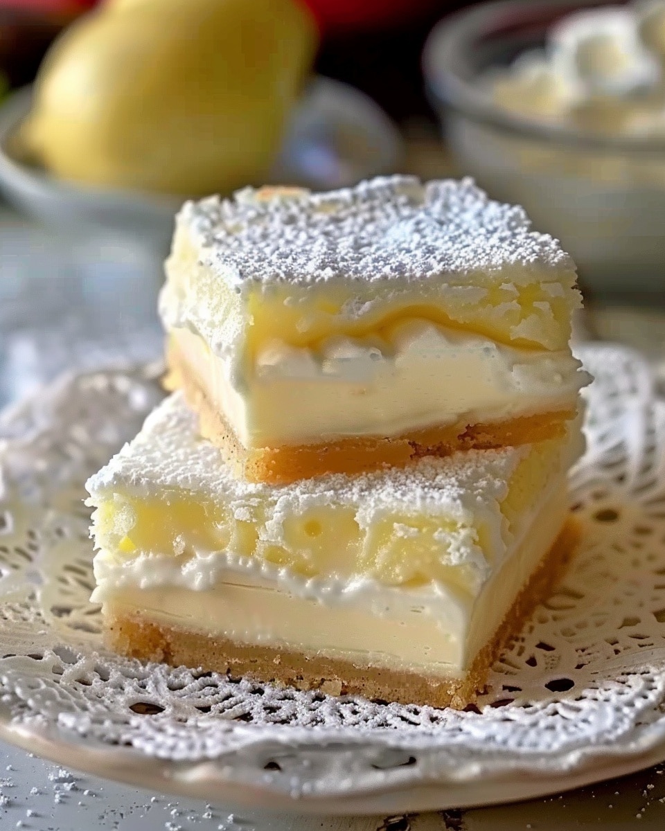 Sweet Vanilla Custard Cream Squares