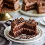 Vegan Mocha Cake with Chocolate Mousse (Gluten-Free Option)