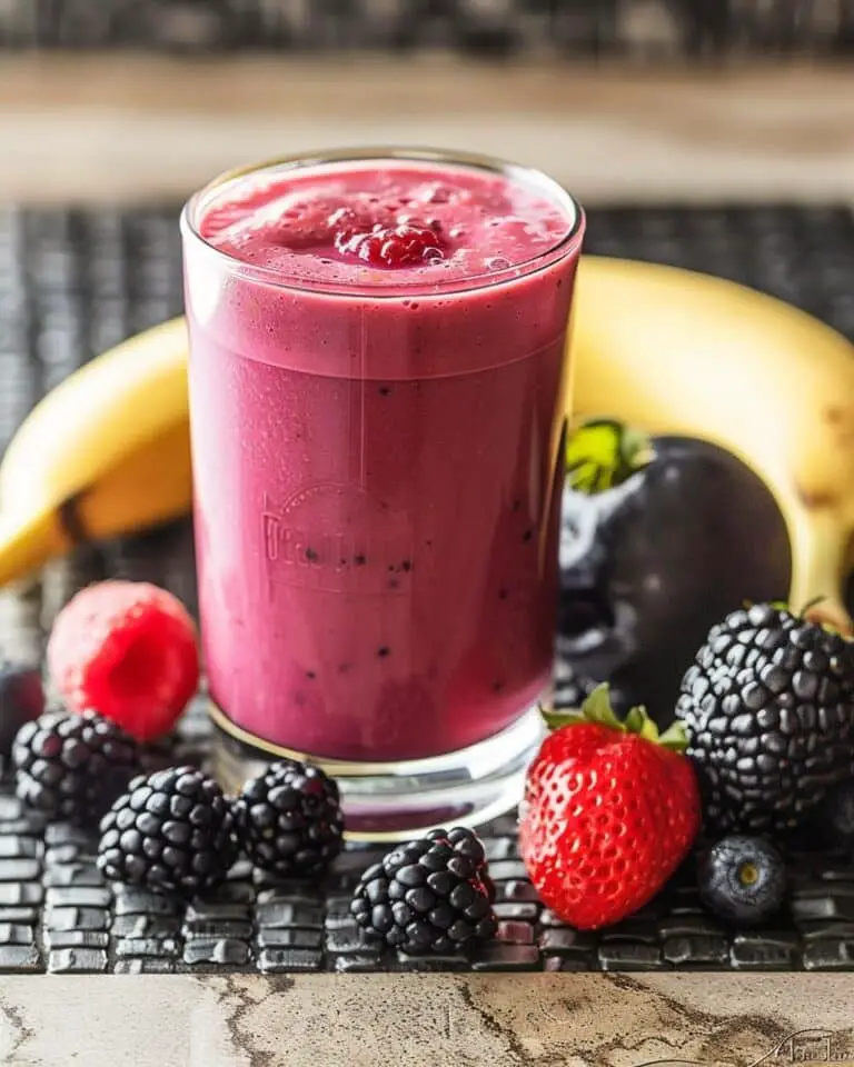 Banana Berry and Sesame Smoothie