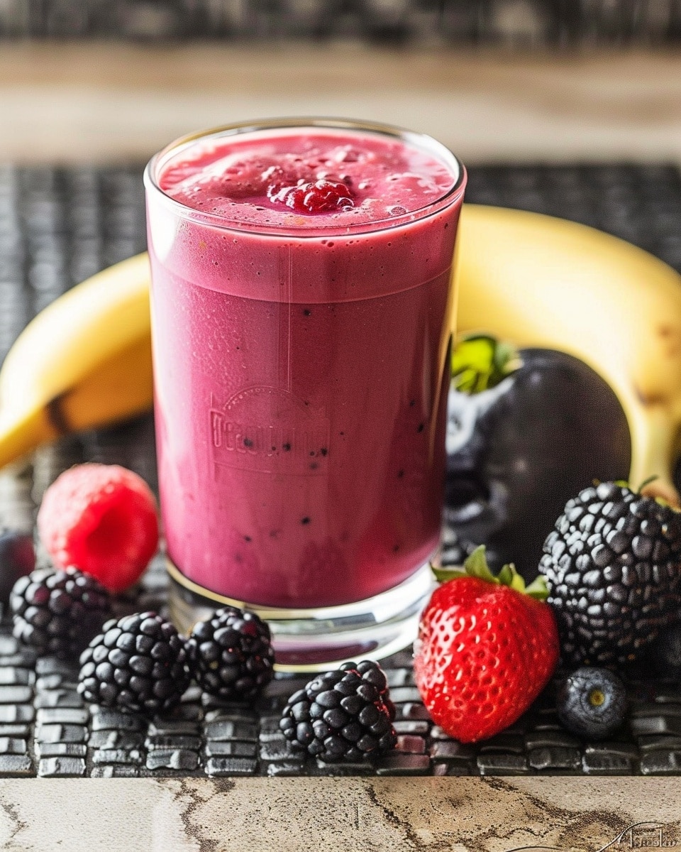 Banana Berry and Sesame Smoothie