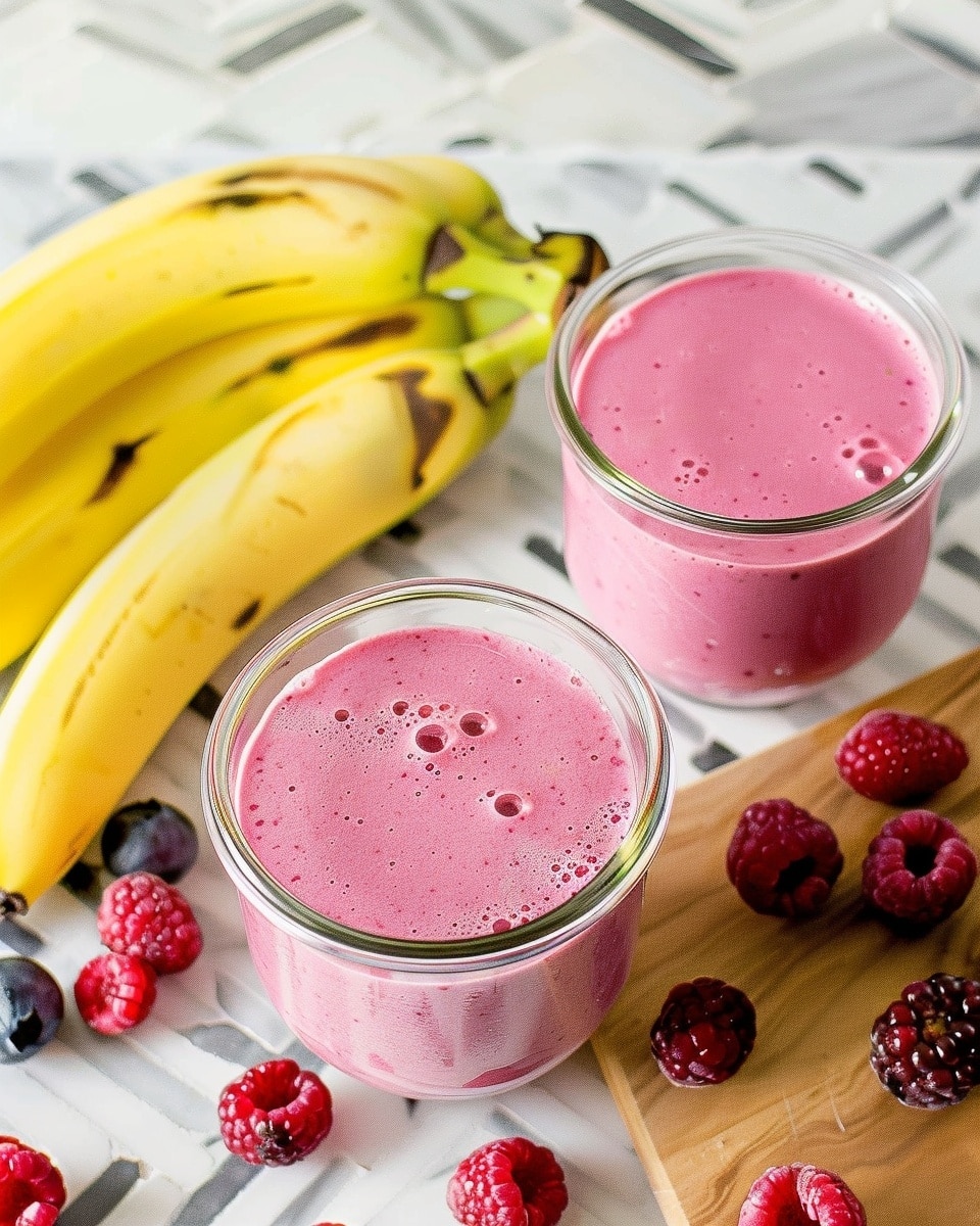 Banana Berry and Sesame Smoothie