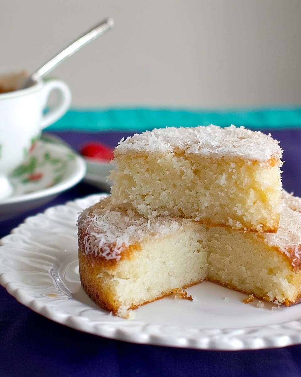 Basbousa (Coconut Yogurt Semolina Cake)