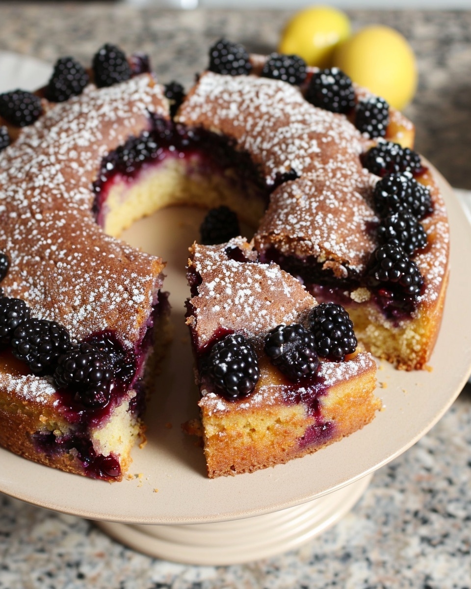 Blackberry Cornmeal Upside Down Cake
