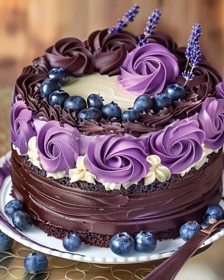 Blueberry Chocolate Lavender Dream Cake