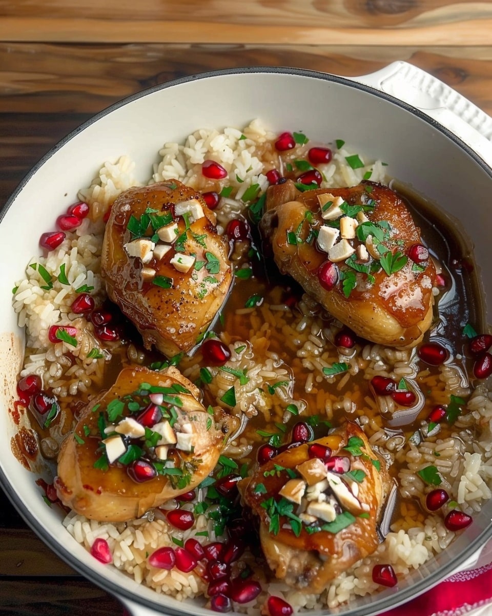Braised Chicken with Pomegranate Molasses