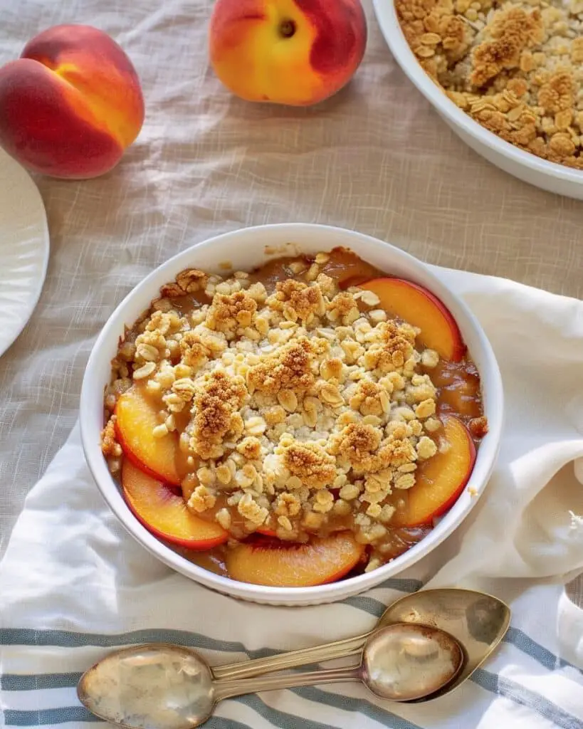 Brown Sugar Peach Crumble