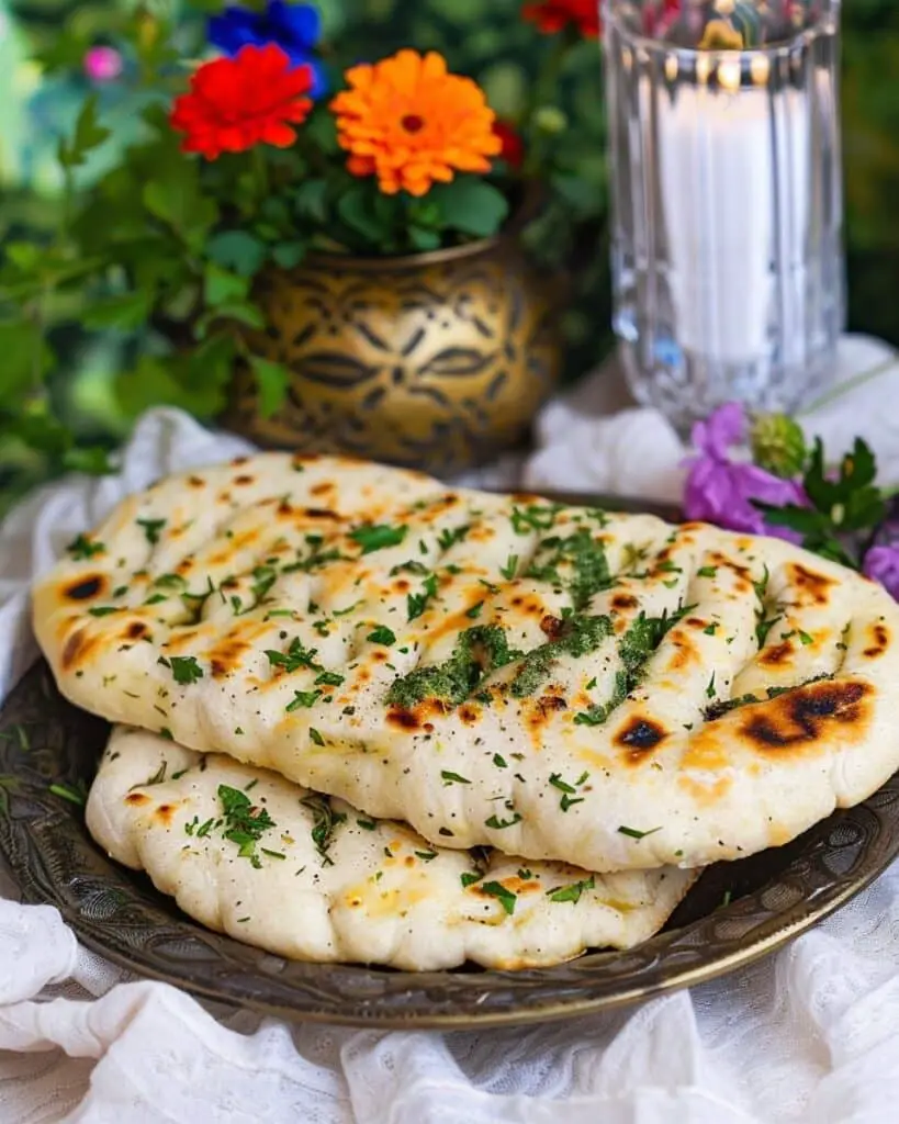 Cheese and Herb Stuffed Flatbread