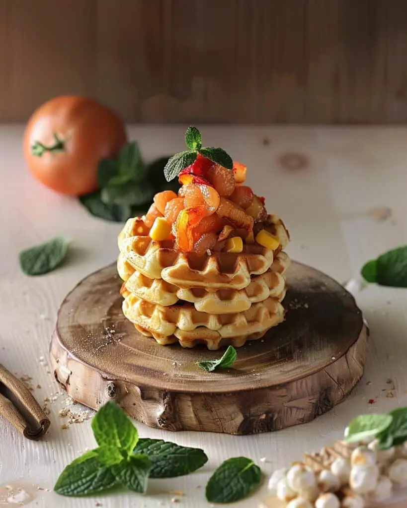 Cheesy Sweetcorn Savoury Waffles