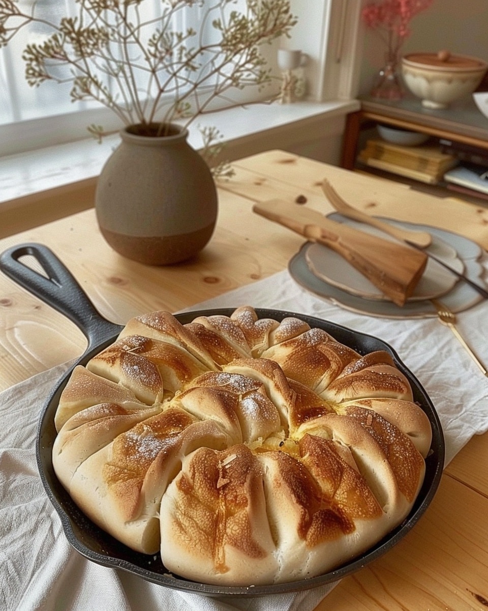 Cheesy Skillet Potato Bread