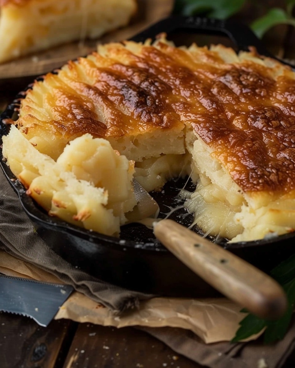 Cheesy Skillet Potato Bread
