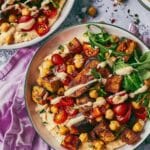 Chickpea-Eggplant Bowls with Tahini