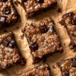 Chocolate Chunk Tahini Oatmeal Bars