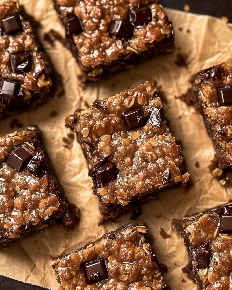 Chocolate Chunk Tahini Oatmeal Bars