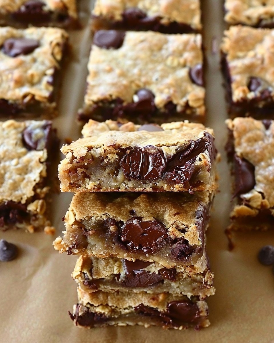 Chocolate Chunk Tahini Oatmeal Bars