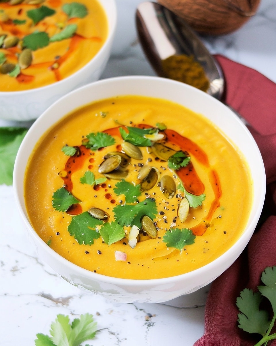 Coconut and Ginger Pumpkin Soup (Dairy Free)
