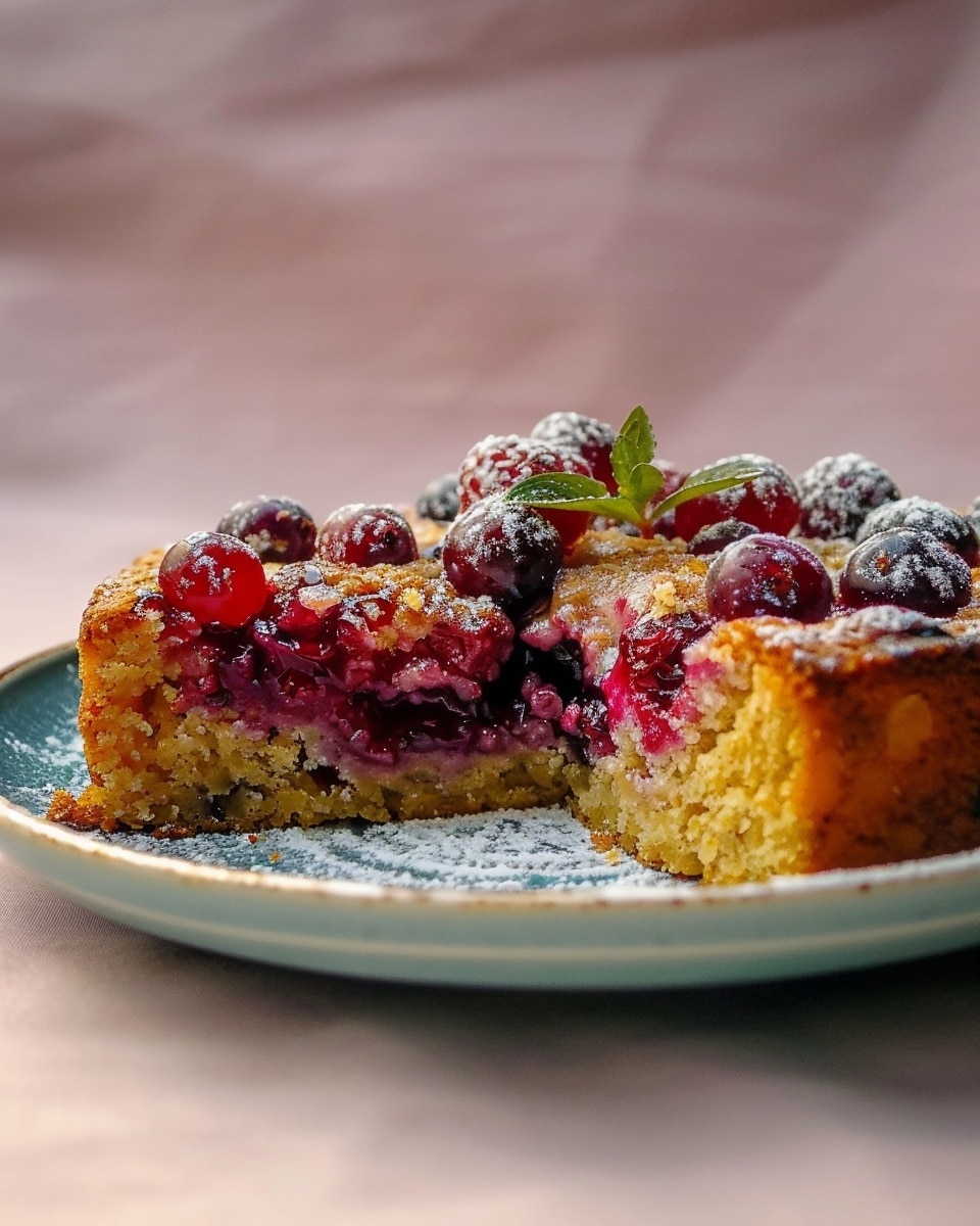 Cranberry Cornmeal Upside-Down Cake