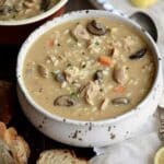 Creamy Chicken Lemon Rice Soup