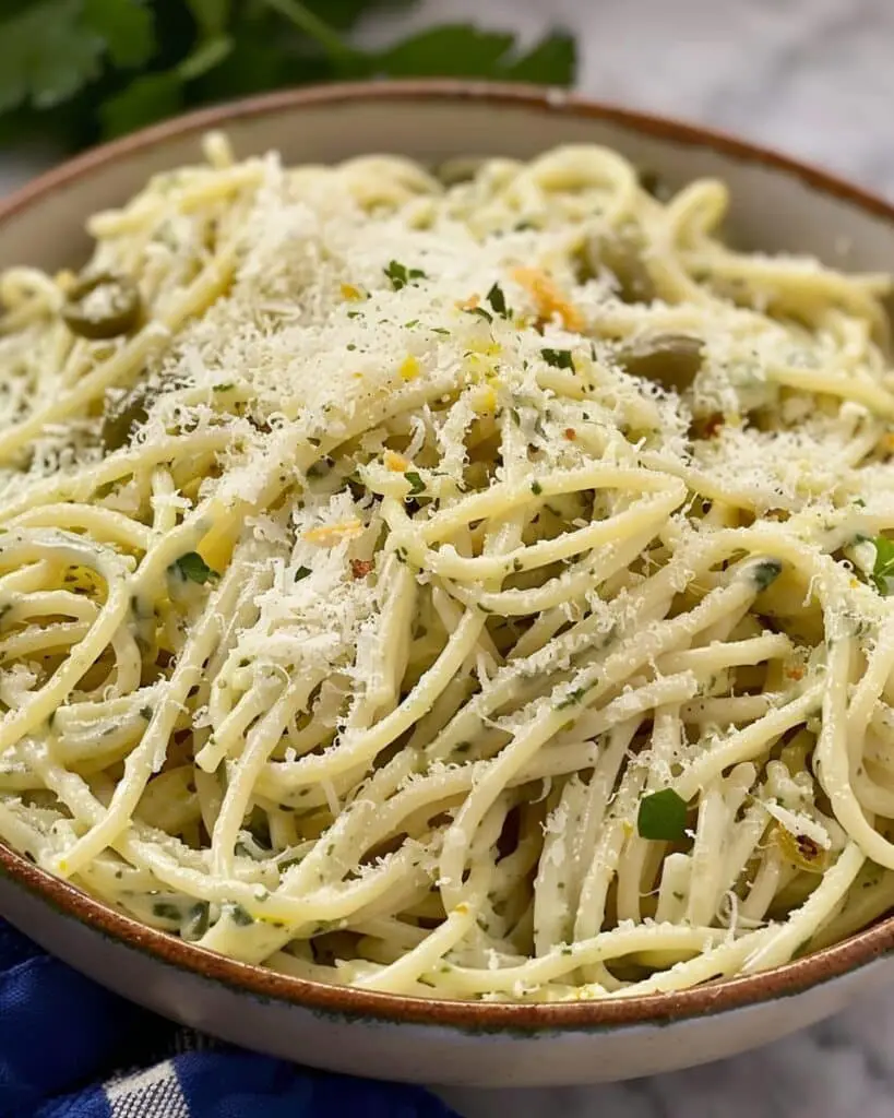 Creamy Dirty Martini Spaghetti