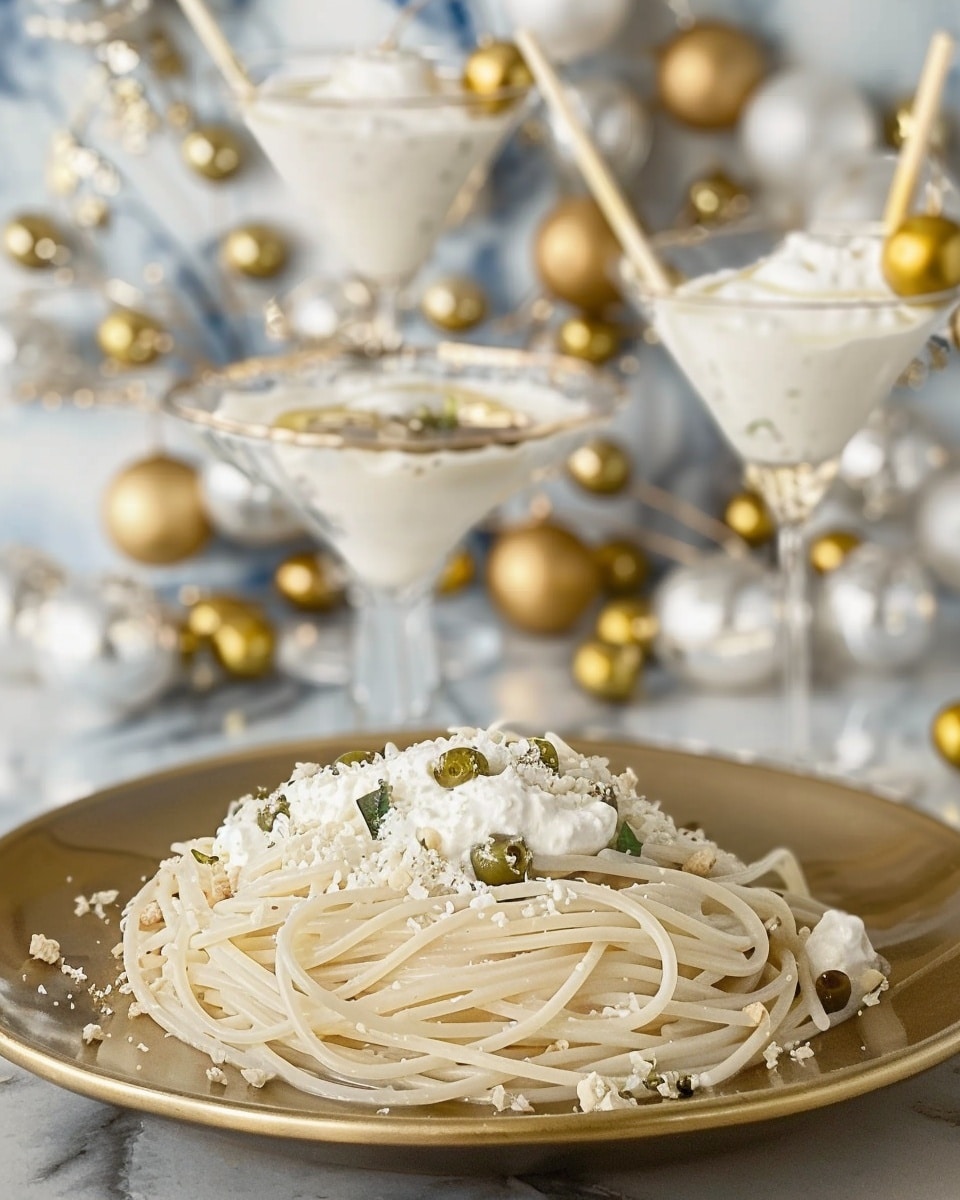 Creamy Dirty Martini Spaghetti
