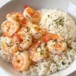 Creamy Garlic Butter Shrimp Bowl with Herb Rice