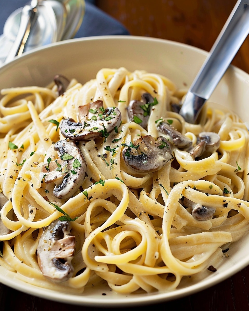 Creamy Garlic Mushroom Pasta
