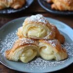Easy Vanilla Croissants with Custard Filling