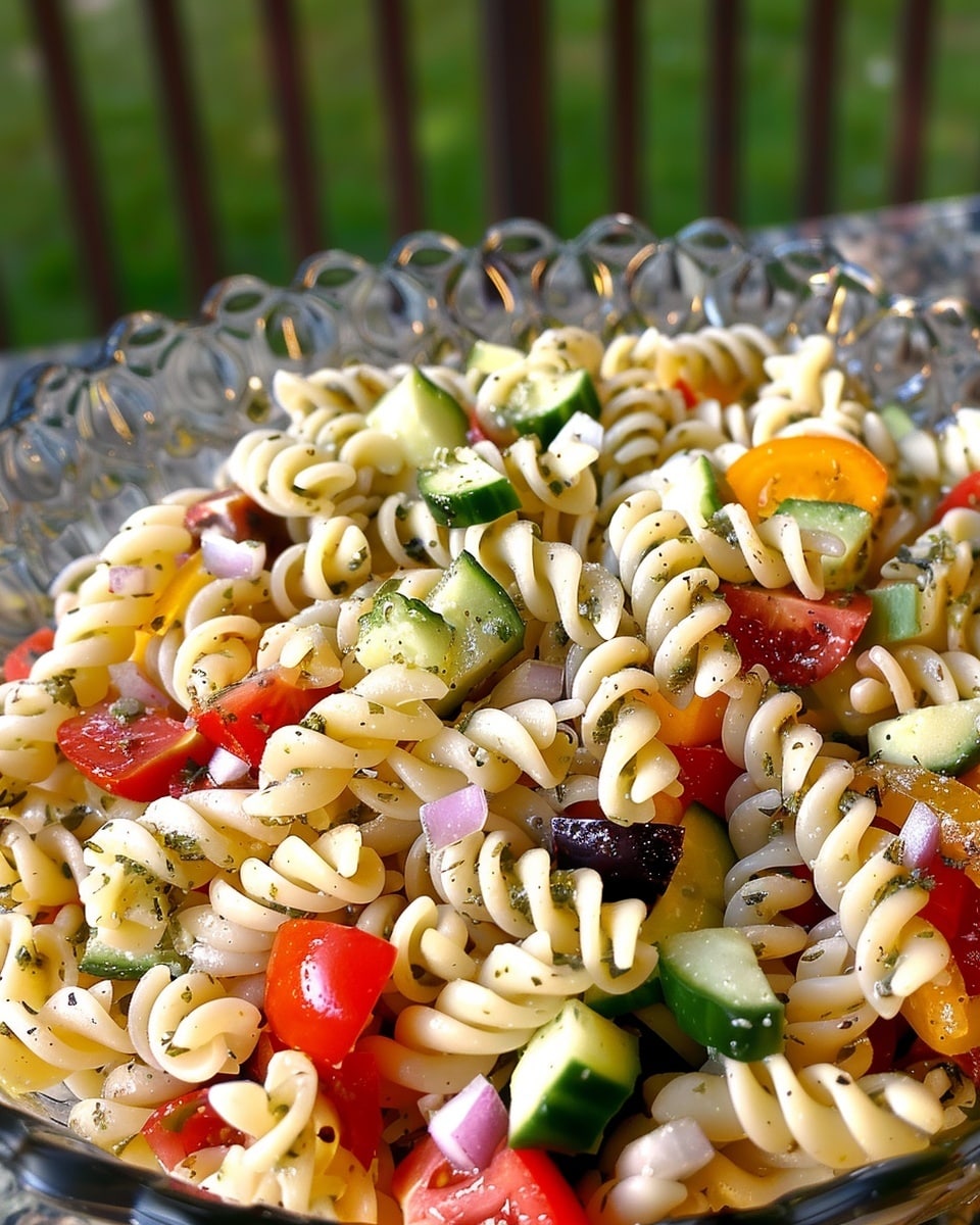Easy & Zesty Italian Summer Pasta Salad