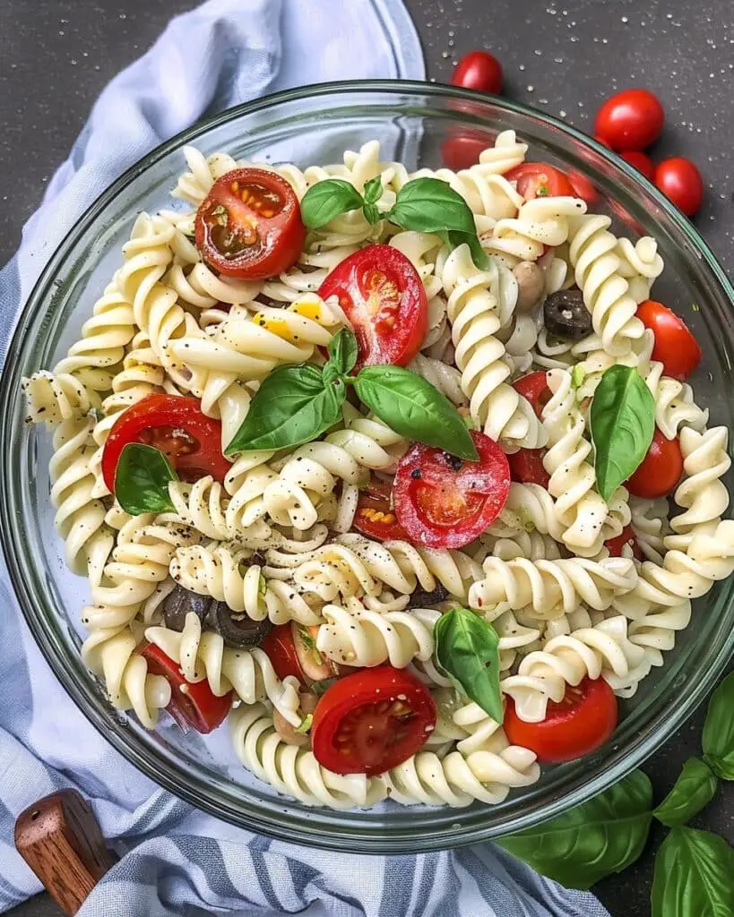 Easy & Zesty Italian Summer Pasta Salad