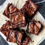Fudgy Tahini Swirl Brownies