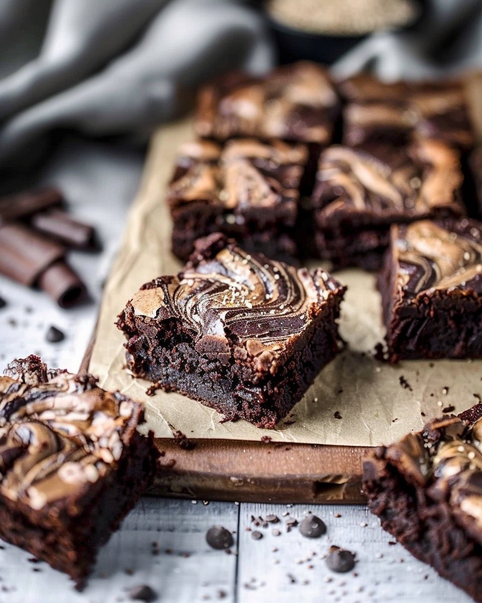 Fudgy Tahini Swirl Brownies