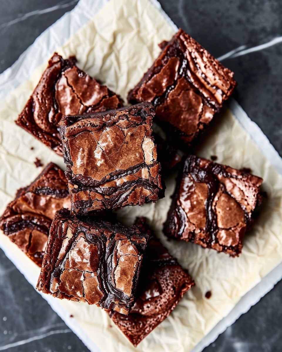 Fudgy Tahini Swirl Brownies