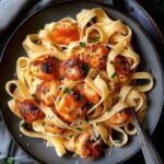 Garlic Butter Chicken Bites with Creamy Parmesan Pasta