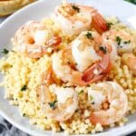 Garlicky Shrimp Couscous Bowls