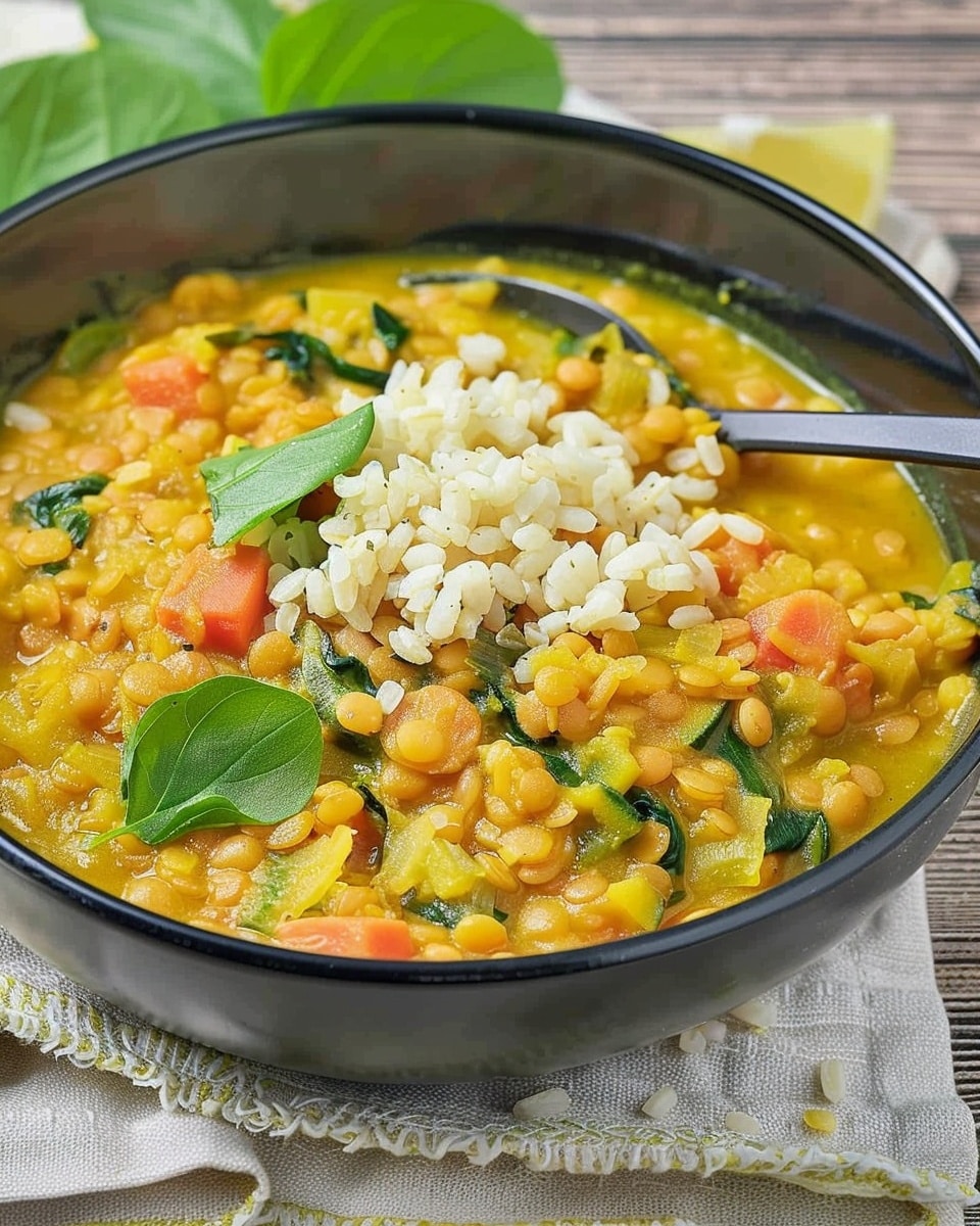 Golden Coconut Lentil Soup