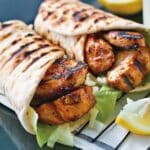Grilled Lemon Chicken Flatbread Wraps